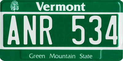 VT license plate ANR534