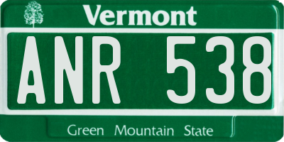 VT license plate ANR538