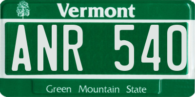 VT license plate ANR540