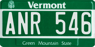 VT license plate ANR546