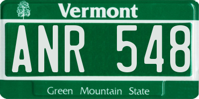 VT license plate ANR548