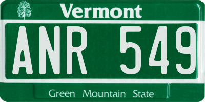 VT license plate ANR549