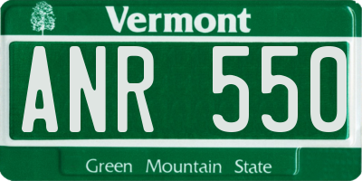 VT license plate ANR550