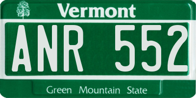 VT license plate ANR552