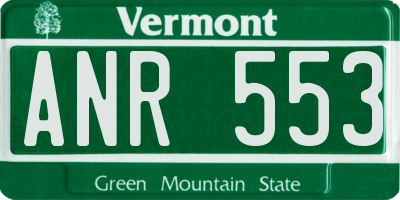 VT license plate ANR553