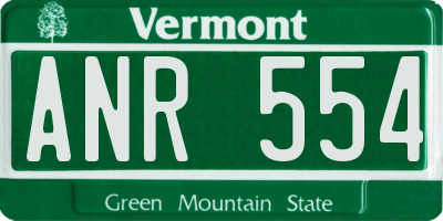 VT license plate ANR554