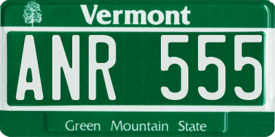 VT license plate ANR555