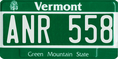 VT license plate ANR558