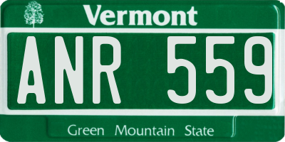 VT license plate ANR559