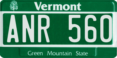 VT license plate ANR560
