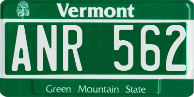 VT license plate ANR562