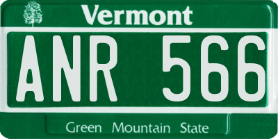VT license plate ANR566