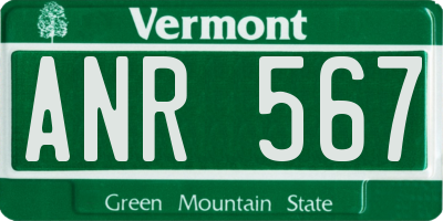 VT license plate ANR567