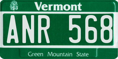 VT license plate ANR568