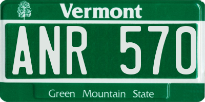VT license plate ANR570