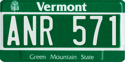 VT license plate ANR571