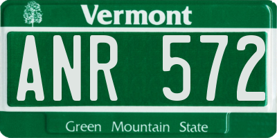 VT license plate ANR572