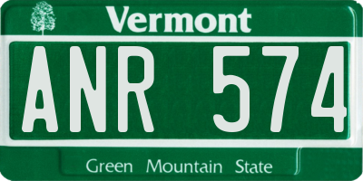 VT license plate ANR574