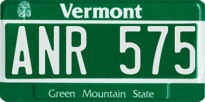VT license plate ANR575