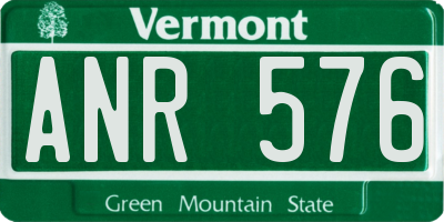VT license plate ANR576