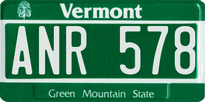 VT license plate ANR578