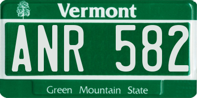 VT license plate ANR582