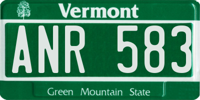 VT license plate ANR583