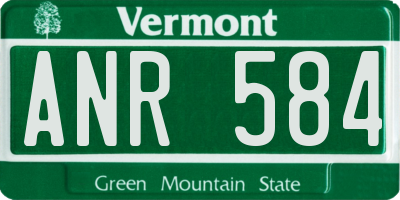 VT license plate ANR584