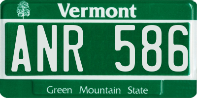 VT license plate ANR586