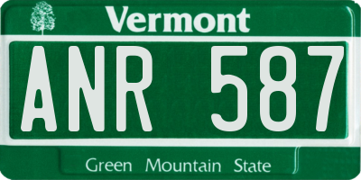 VT license plate ANR587