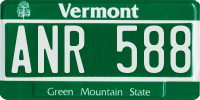 VT license plate ANR588