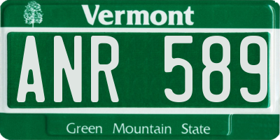 VT license plate ANR589