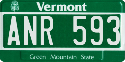 VT license plate ANR593