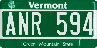 VT license plate ANR594