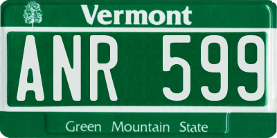 VT license plate ANR599
