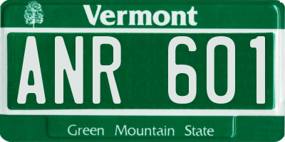 VT license plate ANR601