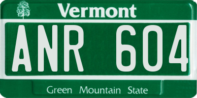 VT license plate ANR604
