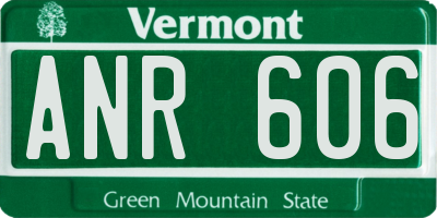 VT license plate ANR606