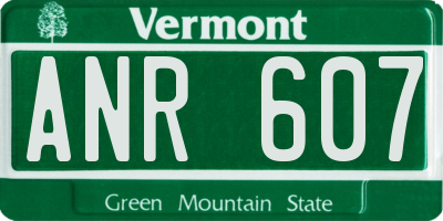 VT license plate ANR607