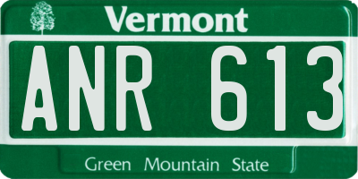 VT license plate ANR613