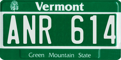 VT license plate ANR614