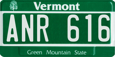 VT license plate ANR616