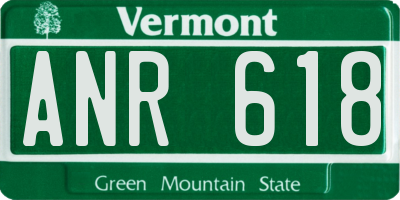 VT license plate ANR618