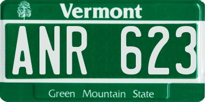 VT license plate ANR623
