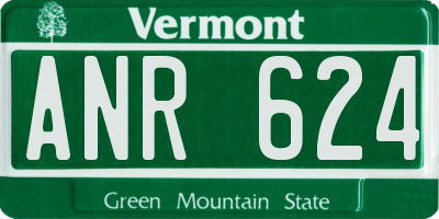 VT license plate ANR624