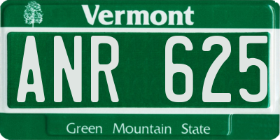 VT license plate ANR625