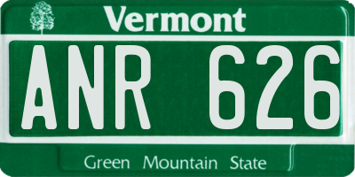 VT license plate ANR626