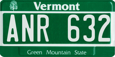 VT license plate ANR632