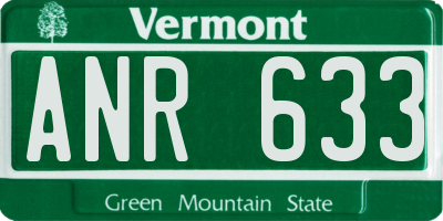 VT license plate ANR633