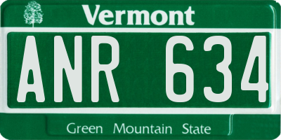 VT license plate ANR634